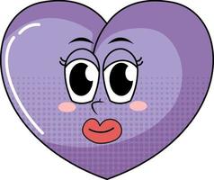 Heart cartoon character on white background vector