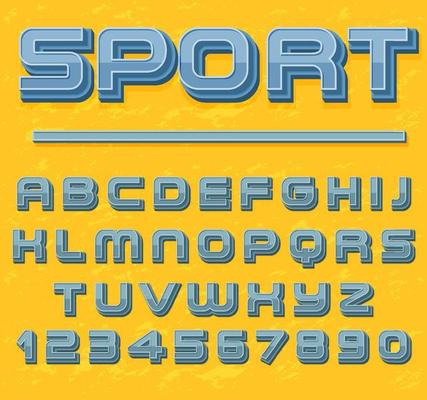 A set of English alphabet sport font