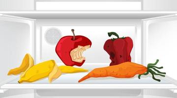 An inside the refrigerator with food vector