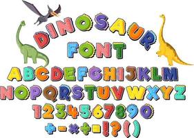 Font design for english alphabets and numbers vector