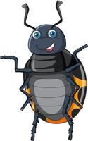 A ladybug cartoon character isolated vector