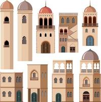 Different designs of buildings vector