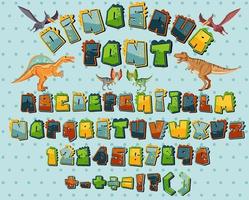 Font design for english alphabets and numbers vector