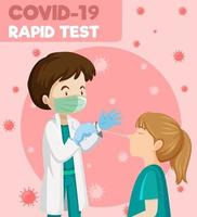 Covid-19 testing with antigent test kit vector