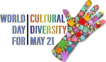 The World Day for Cultural Diversity Banner Design vector