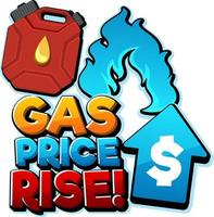 Gas Price Rise font logo design vector