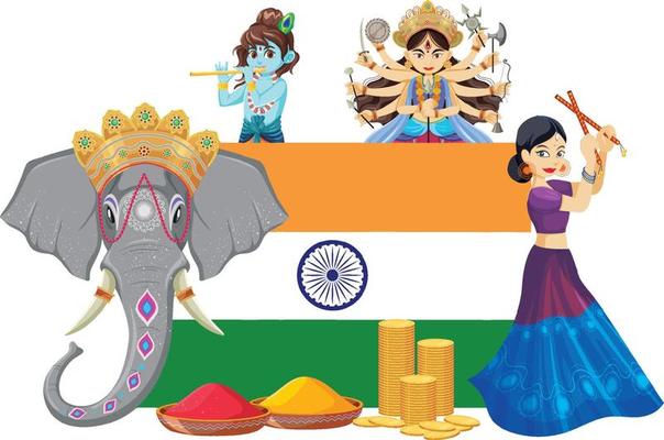 An icon of Indian flag with