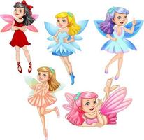 Beauty fairy on a white background vector