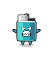 wrathful expression of the lighter mascot character vector