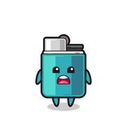 lighter illustration with apologizing expression, saying I am sorry vector