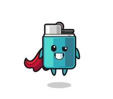 the cute lighter character as a flying superhero vector