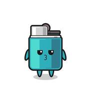 the bored expression of cute lighter characters vector