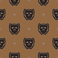 Seamless pattern with a dog's face in simple style. Good for clothing and textiles. vector