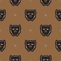 Seamless pattern with a dog's face in simple style. Good for clothing and textiles. Vector