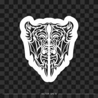 Print Dog face patterns. illustration. vector