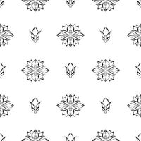 Seamless pattern with lotuses in simple style. Good for clothing and textiles. vector