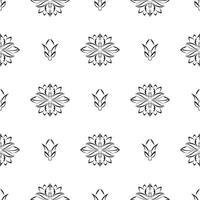 Seamless pattern with lotuses in simple style. Good for clothing and textiles. Vector