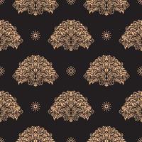 Seamless pattern with damask element. Good for backgrounds, prints, apparel and textiles. Vector illustration.