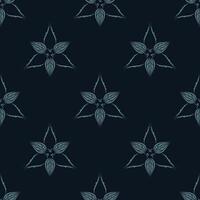 Seamless pattern of winter snowflakes. Good for backgrounds, prints, apparel and textiles. Vector