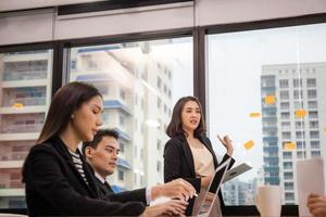 Group of young business people meeting in office, Success and Teamwork concepts photo