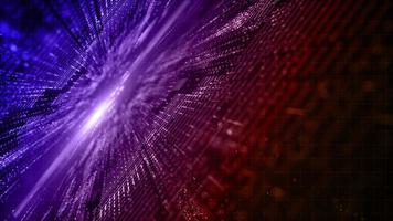 Digital cyberspace with particles and Digital data network connections concept photo