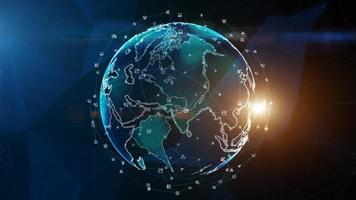 Technology Network Data Connection, Digital Data Network and Cyber Security Concept, Future Technology Digital Background photo