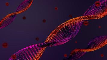 DNA 3D render science or medical background