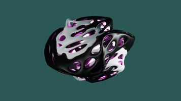 3D rendering, Abstract geometric shape on background with copy space photo