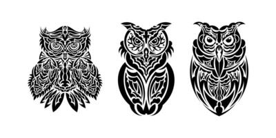 Set of owls print. Good for t-shirts, cups, phone cases and more. Vector