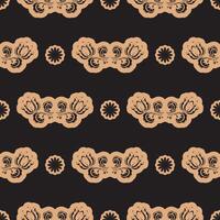 Seamless luxury pattern with flowers and monograms in Simple style. Good for garments, textiles, backgrounds and prints. Vector