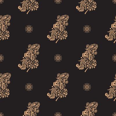 Seamless pattern with damask element. Good for backgrounds and prints. illustration.