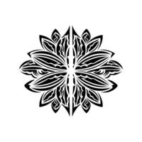 Lotus tattoo pattern in Simple style. Isolated. Vector
