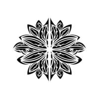 Lotus tattoo pattern in Simple style. Isolated. Vector