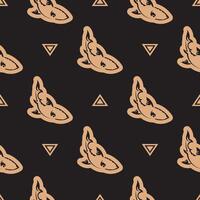 Seamless luxury dark pattern with sharks. Good for backgrounds and prints. illustration. vector
