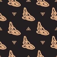 Seamless luxury dark pattern with sharks. Good for backgrounds and prints. Vector illustration.