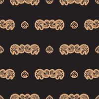 Seamless dark pattern with monograms in the Baroque style. Good for mural wallpaper, textiles and printing. Vector illustration.