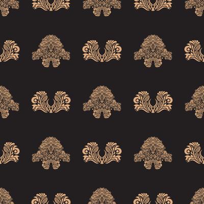Seamless pattern with damask element. Good for garments, textiles, backgrounds and prints. illustration.