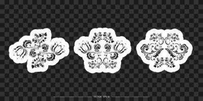 A set of prints with flowers in Simple style. Good for clothing and textiles. Vector illustration.