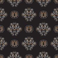 Seamless dark pattern with monograms in the Baroque style. Good for menus, postcards, wallpaper and fabric. Vector
