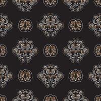 Seamless dark pattern with monograms in the Baroque style. Good for menus, postcards, wallpaper and fabric. Vector