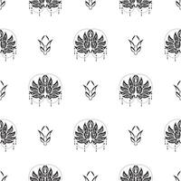 Seamless pattern with lotuses in simple style. Good for menus, postcards, books, wallpaper and fabric. illustration. vector
