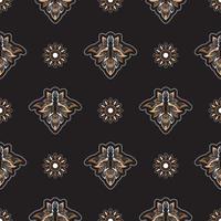 Dark lotus seamless pattern. Good for mural wallpaper, fabric, postcards and printing. Vector