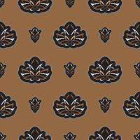 Seamless pattern with lotuses. Expensive and luxurious style. Good for menus, postcards and fabrics. Vector