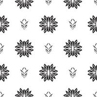 Seamless pattern with lotuses in simple style. Good for clothing, textiles, backgrounds and prints. Vector
