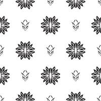 Seamless pattern with lotuses in simple style. Good for clothing, textiles, backgrounds and prints. Vector