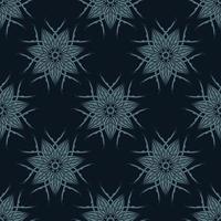 Seamless pattern of winter snowflakes. Good for covers, fabrics, postcards and printing. Vector