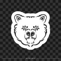 Print bear patterns. Good for sweaters, T-shirts or phone workpieces. vector