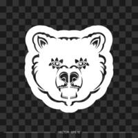 Print bear patterns. Good for sweaters, T-shirts or phone workpieces. Vector