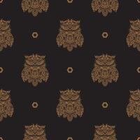 Seamless pattern with owls. Exclusive design. illustration. vector