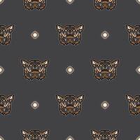 Seamless pattern with a dog's face in simple style. Good for backgrounds and prints. illustration. vector